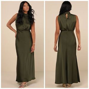 Lulu's Olive Green Maxi Dress